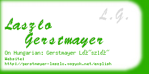 laszlo gerstmayer business card